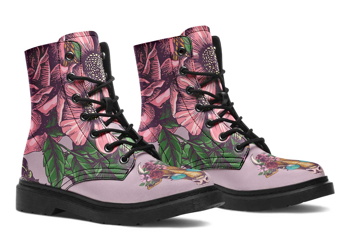 Floral Cow Boots