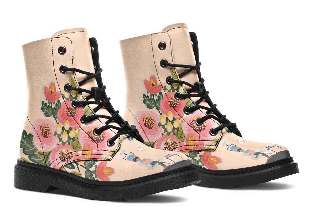 Floral Hair Dresser Boots