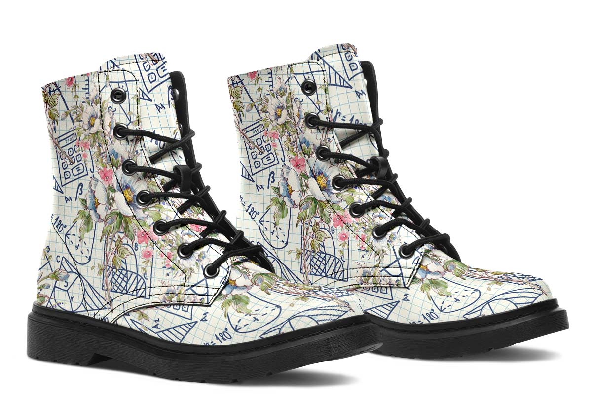 Floral Math Symbols Boots