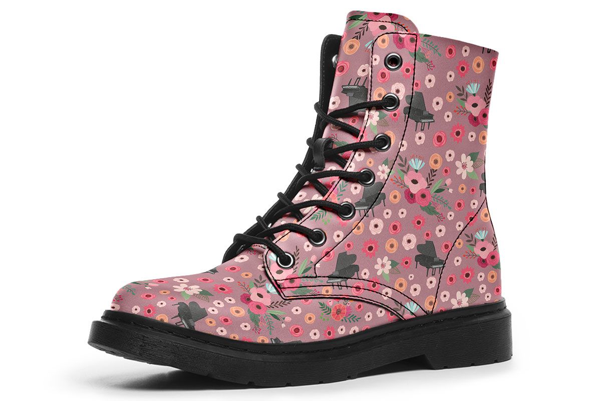 Flower Piano Boots