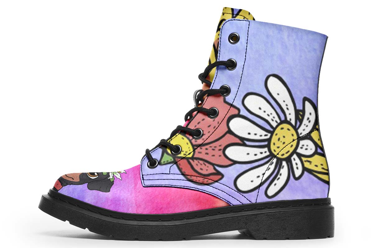 Fun Floral Bernese Mountain Boots