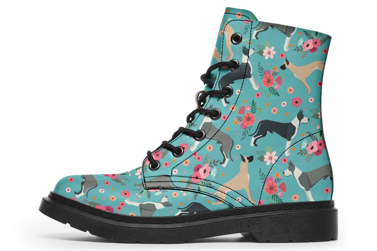 Great Dane Flower Boots
