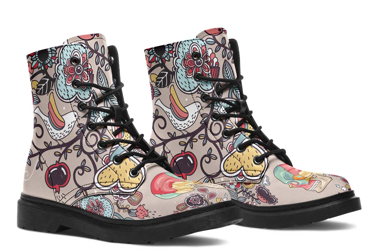 Human Skull Diagram Boots