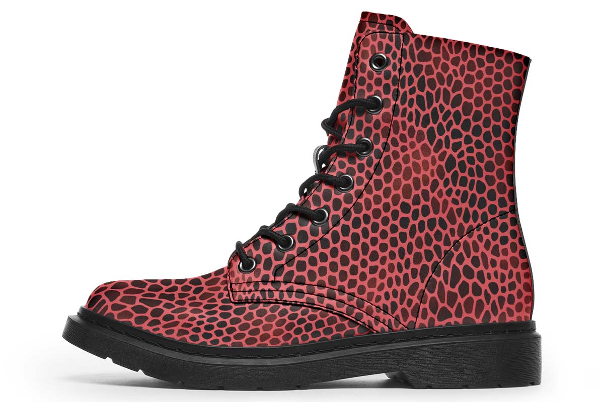 Pink Reptile Design Boots