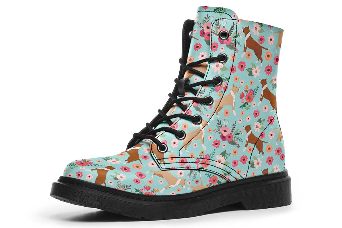 Pit Bull Flower Boots