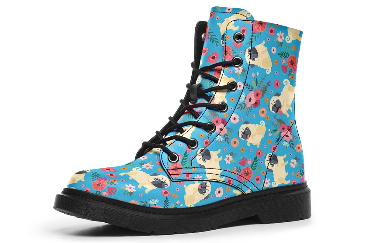 Pug Flower Boots