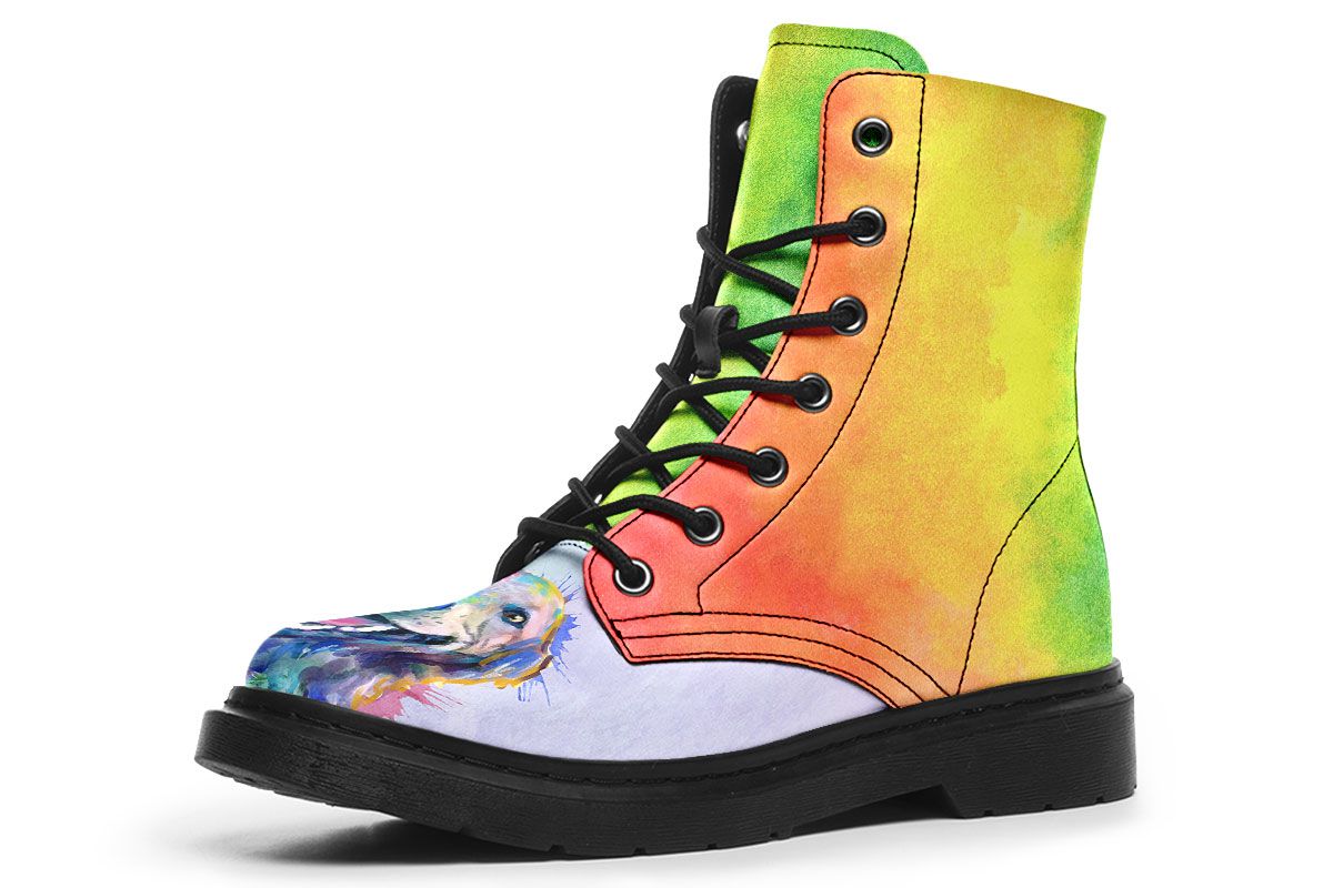 Rainbow Golden Retriever Boots