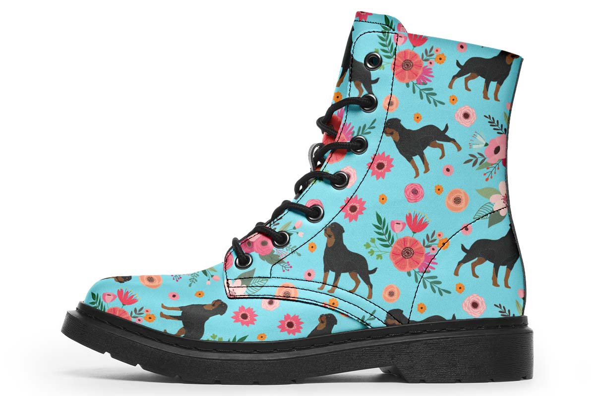 Rottweiler Flower Boots