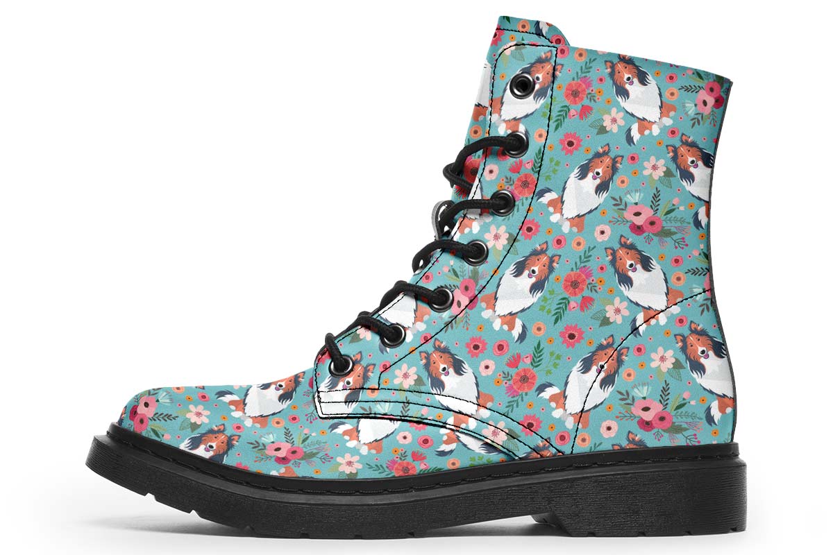 Rough Collie Flower Boots