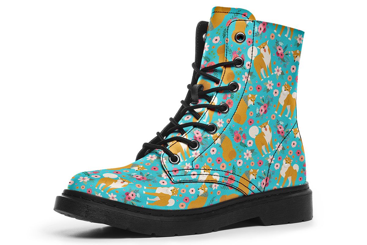 Shiba Inu Flower Boots