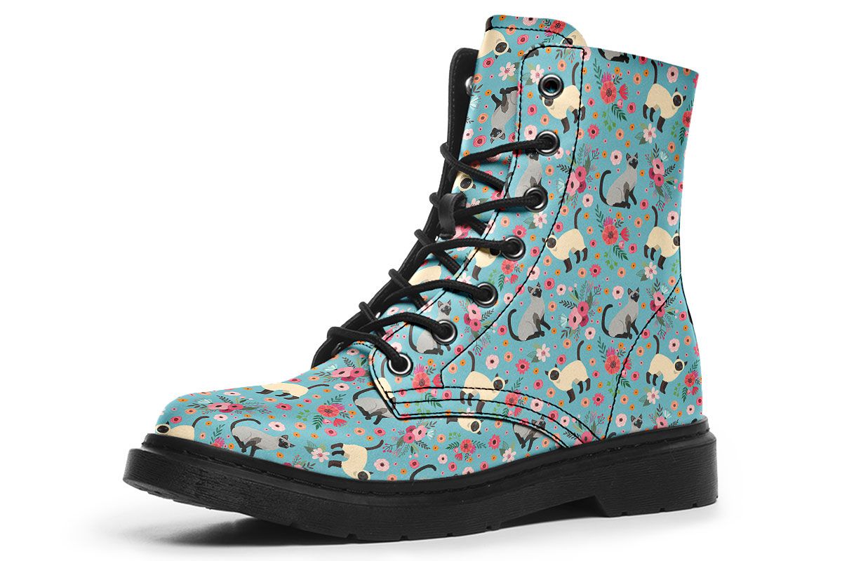 Siamese Cat Flower Boots