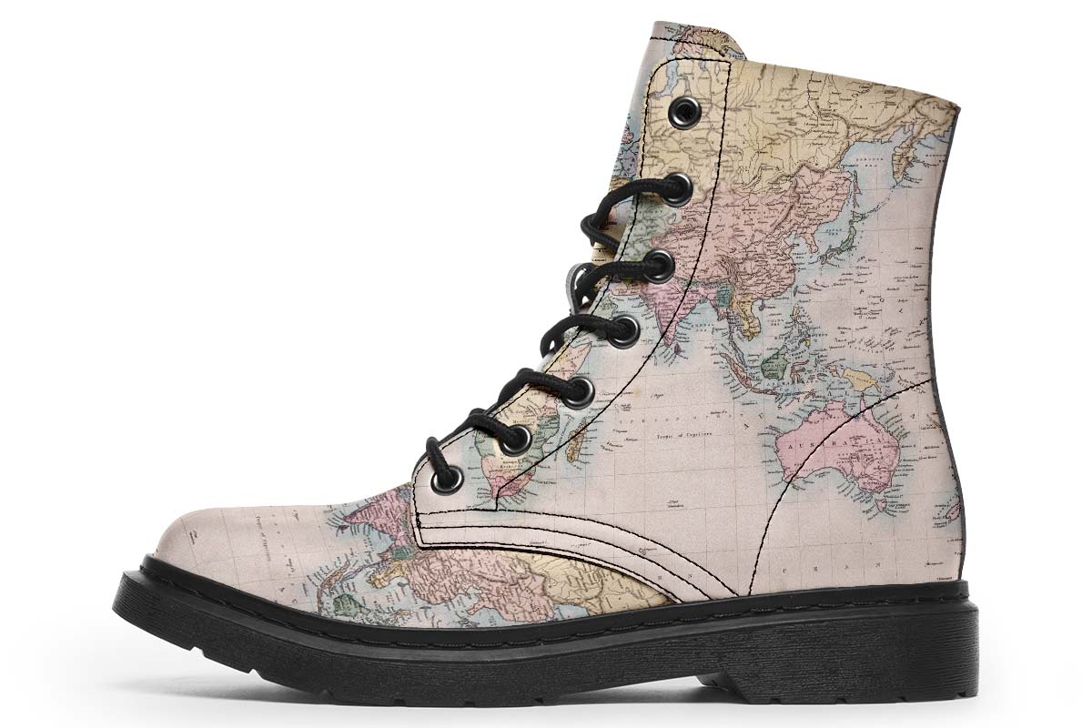 Vintage Geography Globe Boots