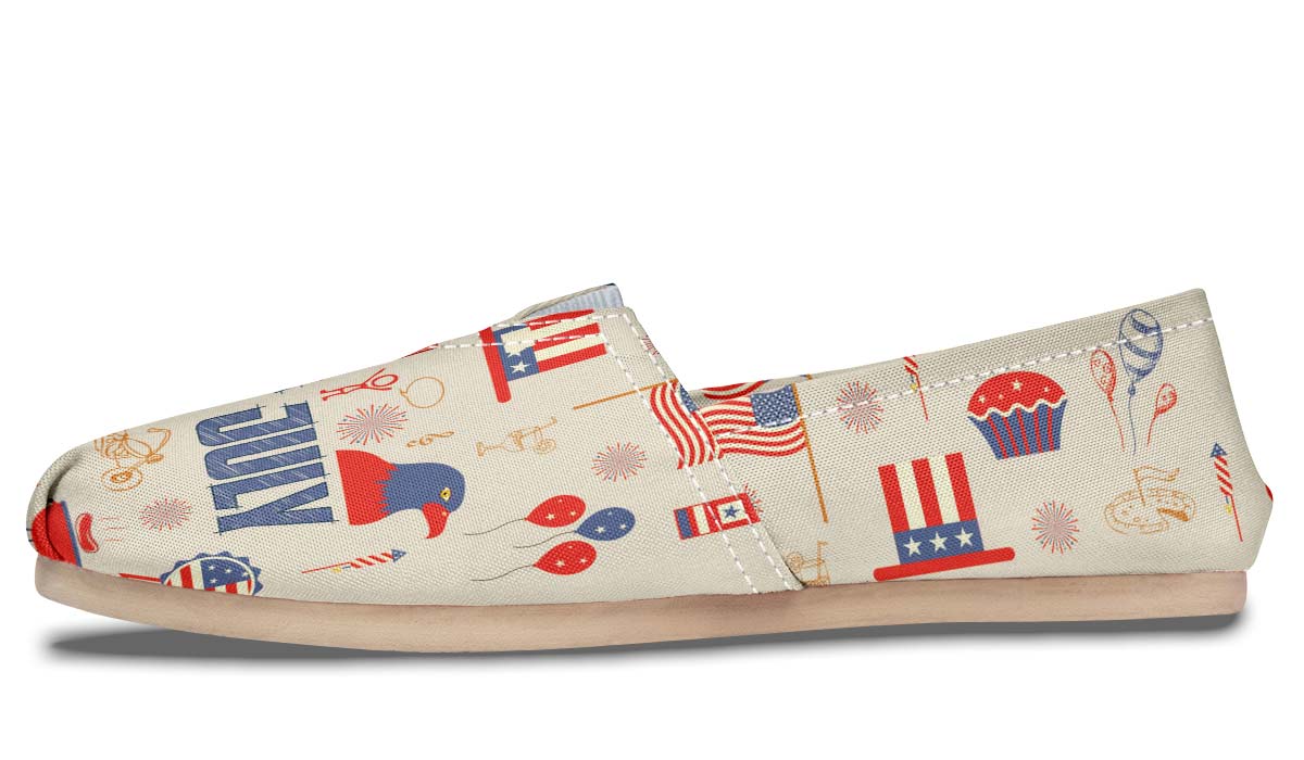 4th of July Pattern Casual Shoes