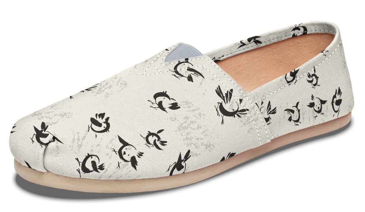 Abstract Bird Pattern Casual Shoes