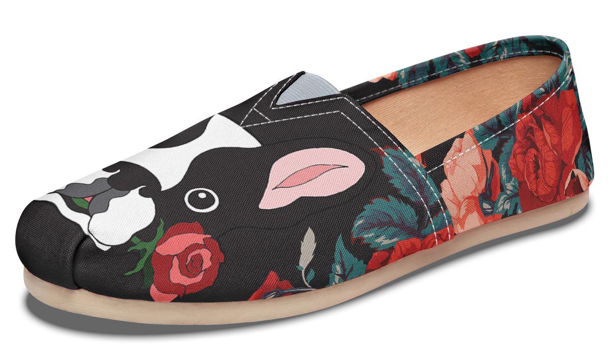 Boston Terrier Rose Casual Shoes