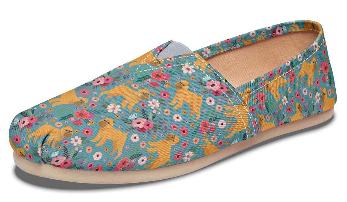 Brussels Griffon Flower Casual Shoes