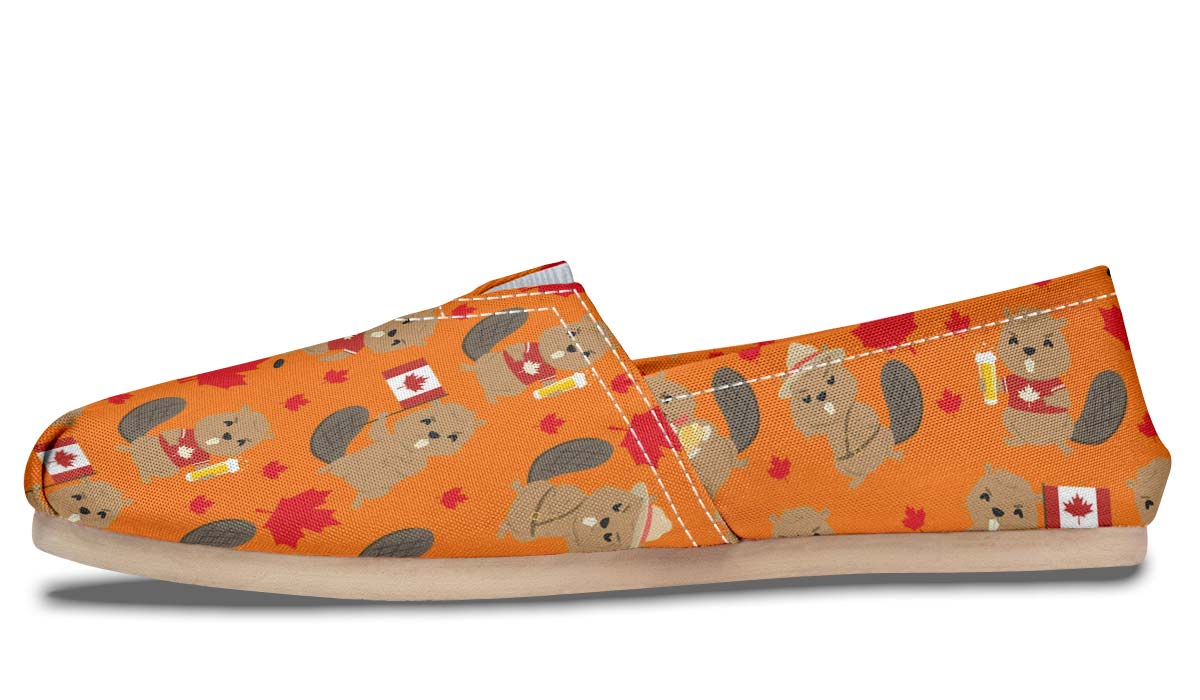 Canadian Beaver Pattern Casual Shoes