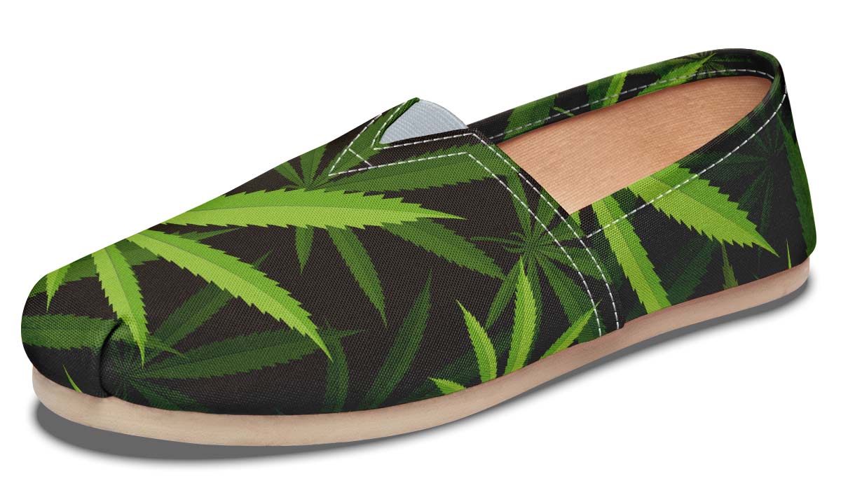 Cannabis Pattern Casual Shoes