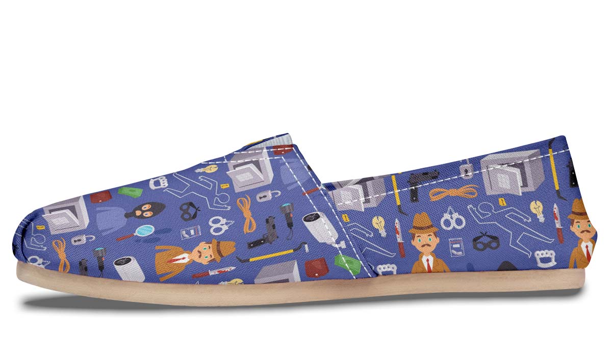 Cartoon Crime Scene Casual Shoes