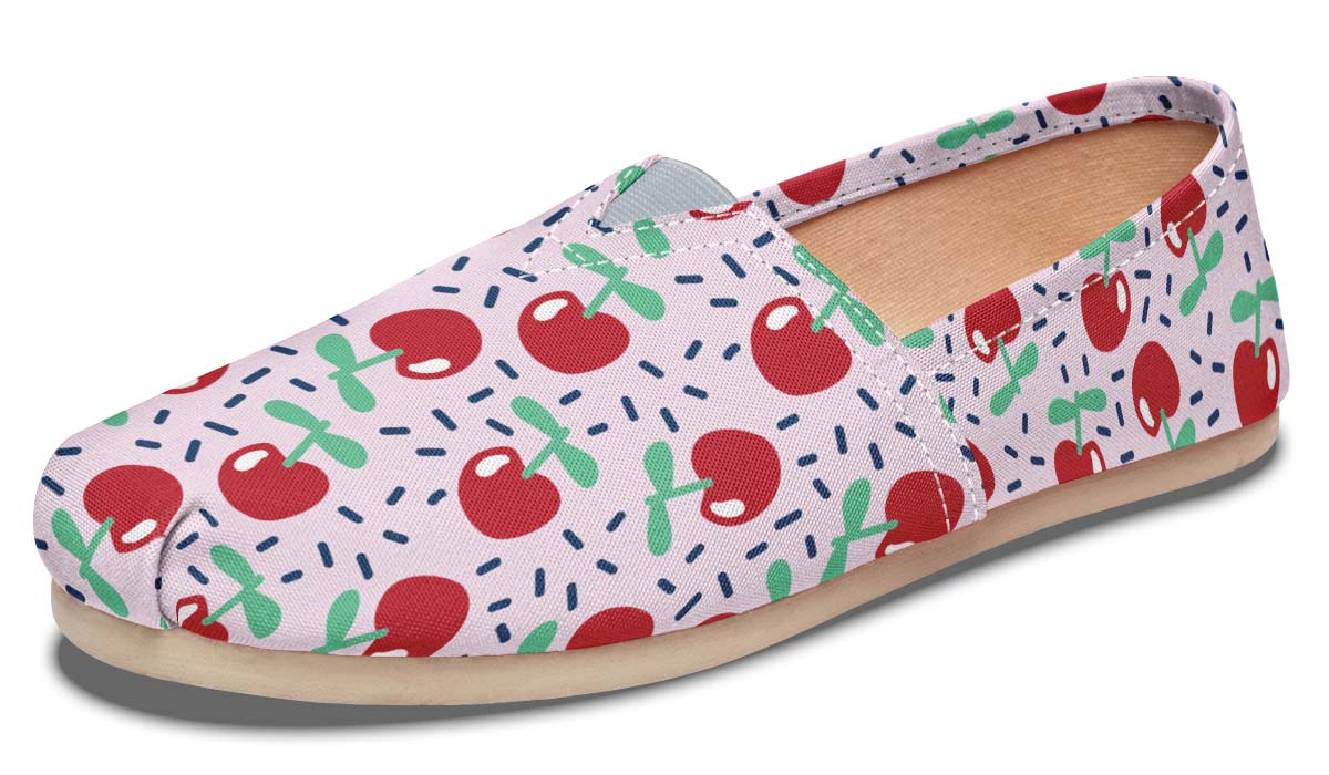 Cherry Pattern Casual Shoes