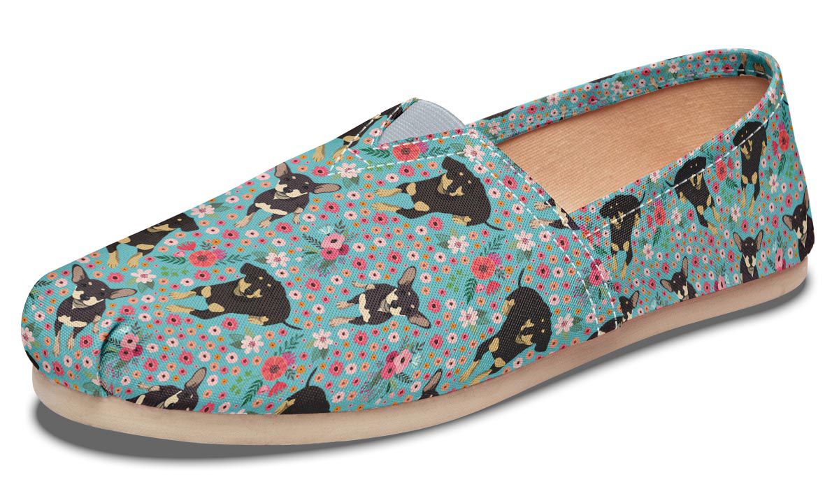 Chiweenie Flower Casual Shoes
