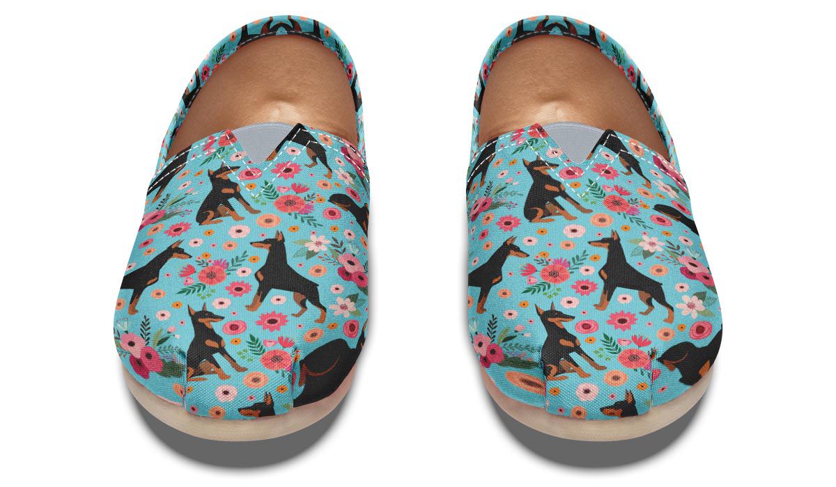 Doberman Flower Casual Shoes