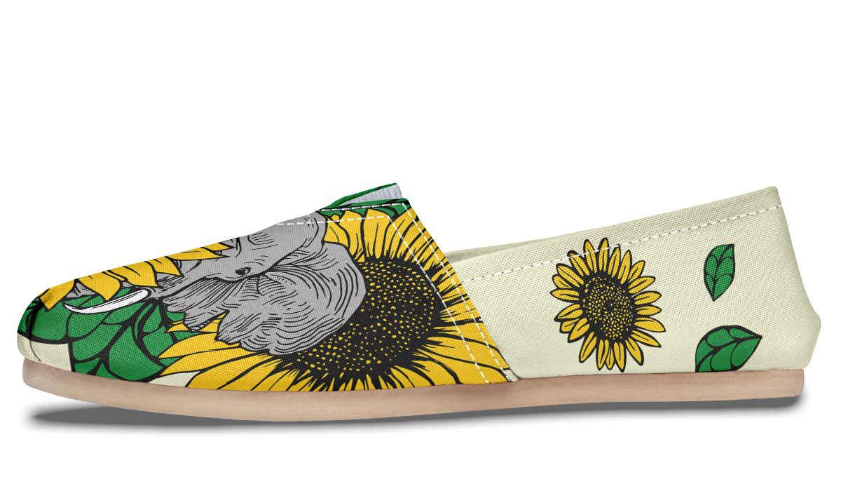 Elephant Sunflower Casual Shoes
