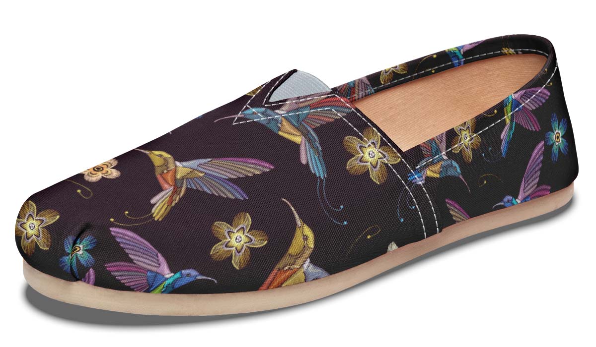 Embroidery Hummingbirds Casual Shoes
