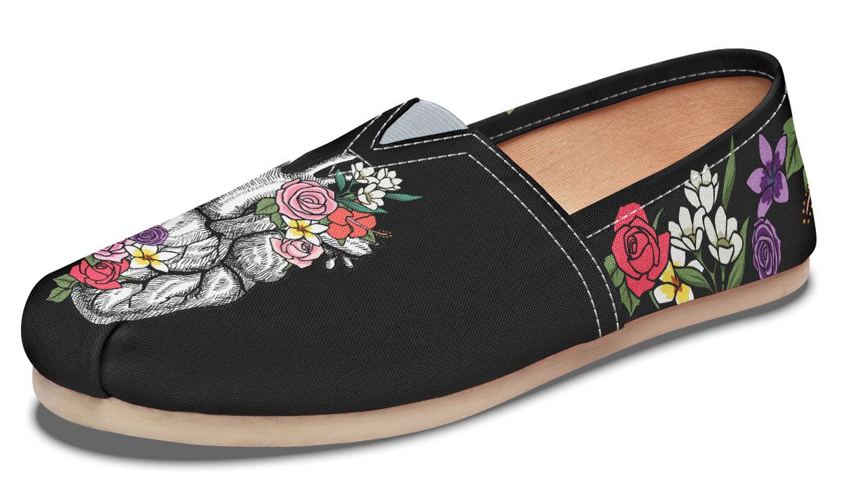 Floral Anatomy Heart Casual Shoes