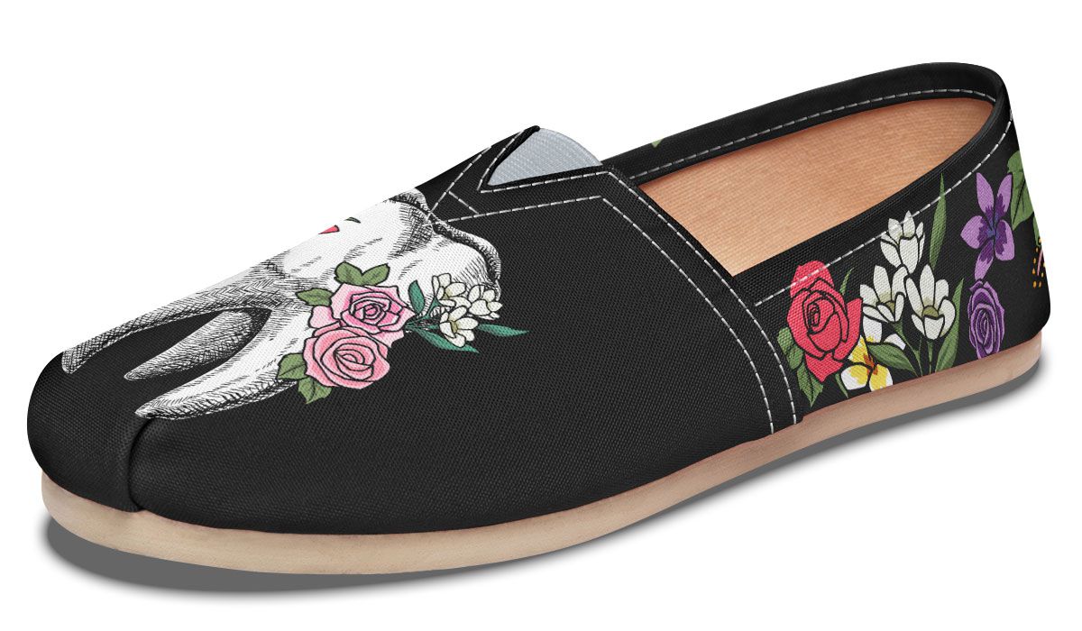 Floral Anatomy Tooth Casual Shoes