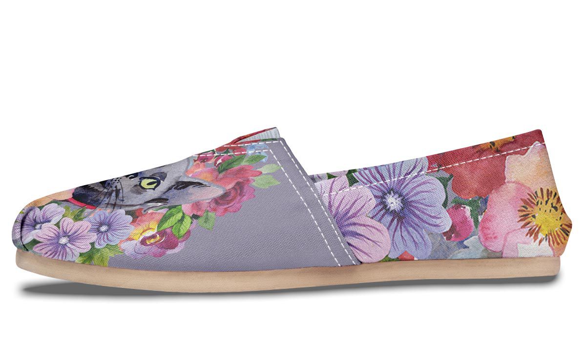Floral Cat Casual Shoes