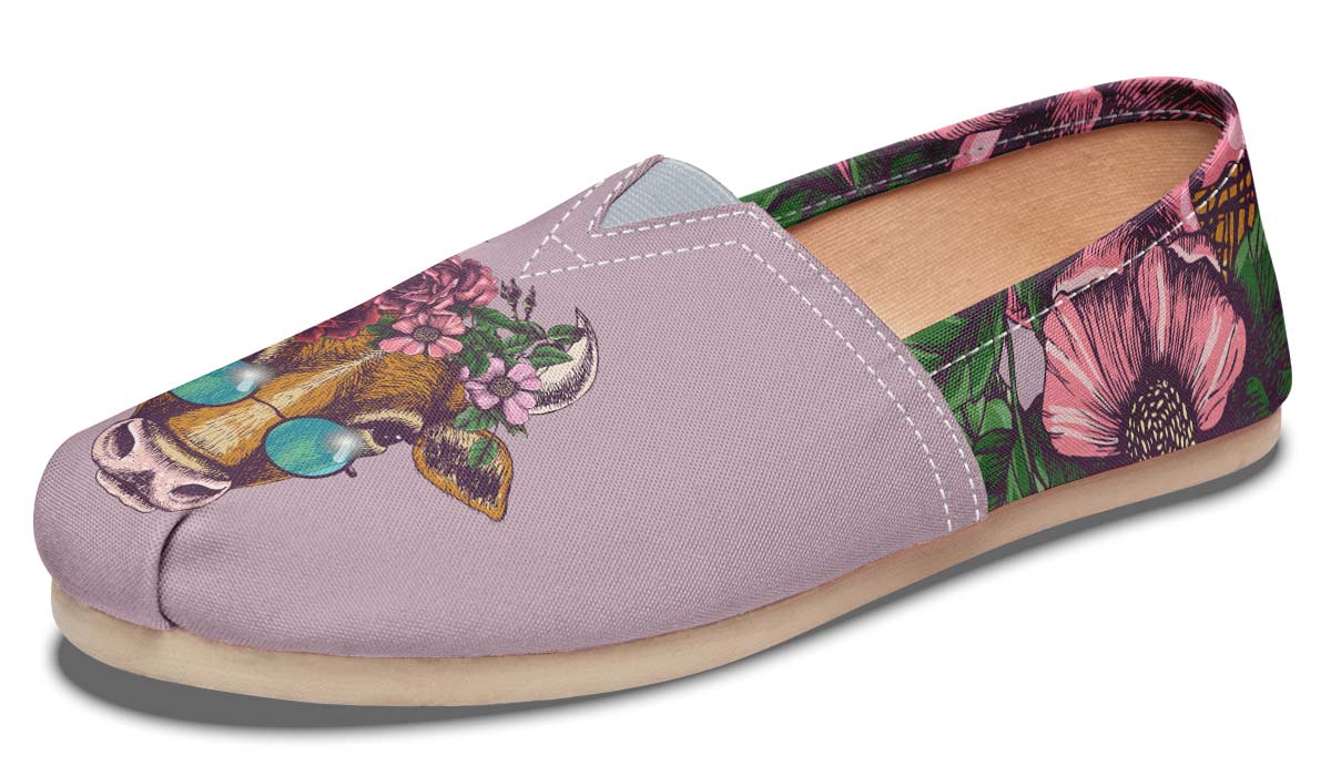 Floral Cow Casual Shoes