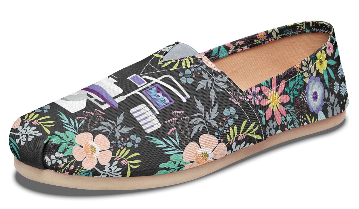 Floral Dentist Office Casual Shoes