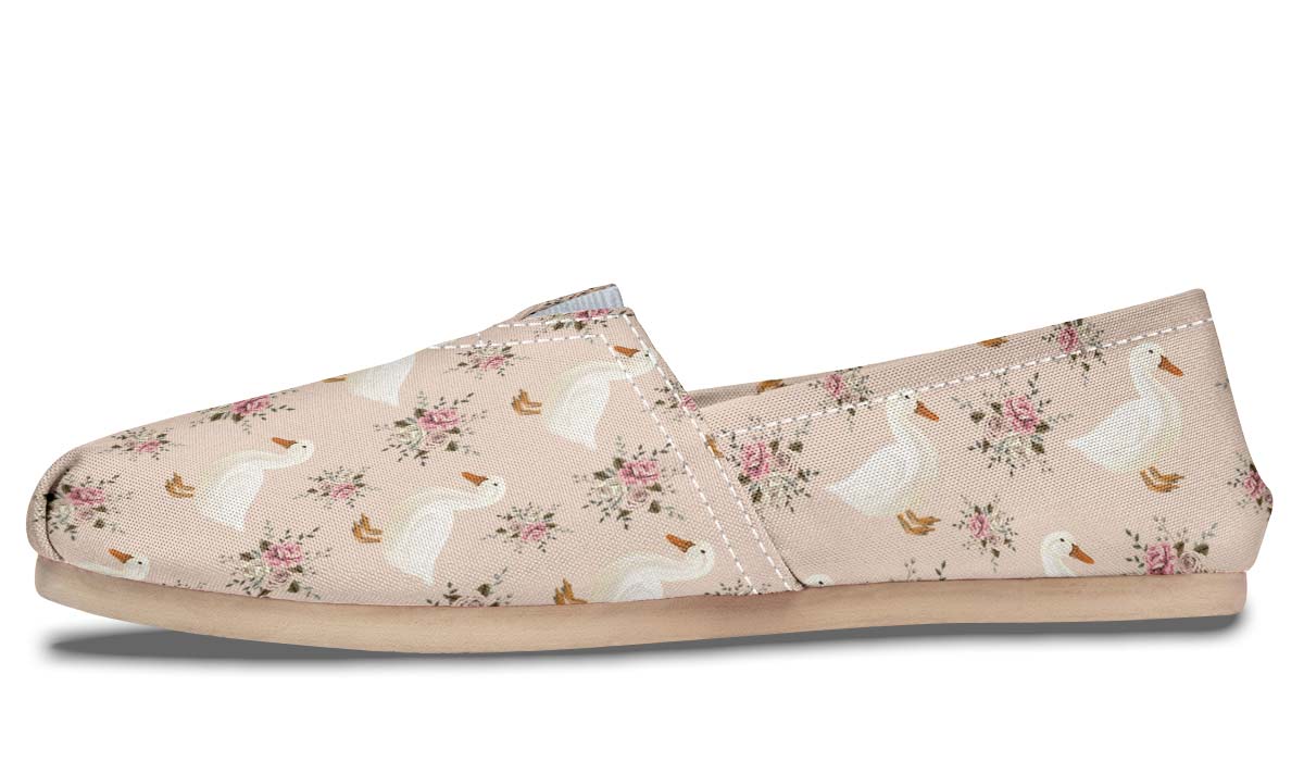 Floral Duck Pattern Casual Shoes