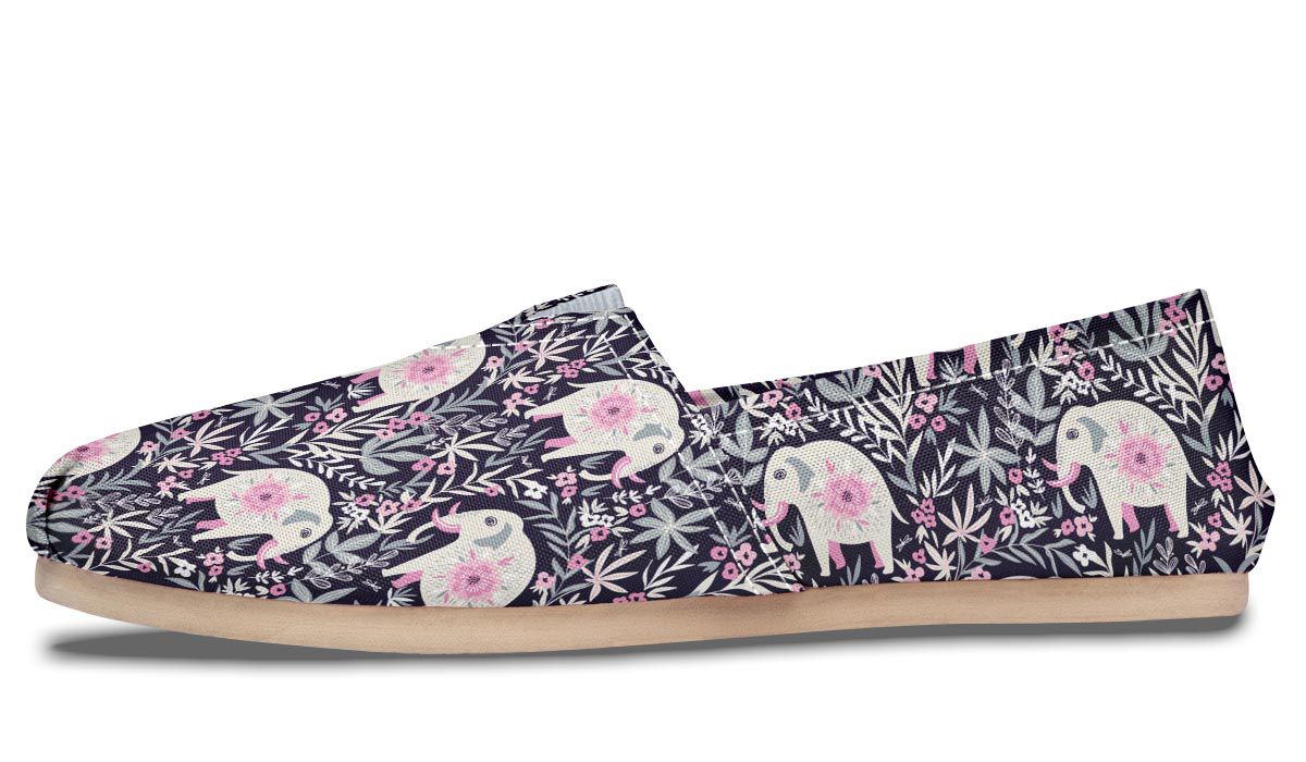 Floral Elephant Casual Shoes