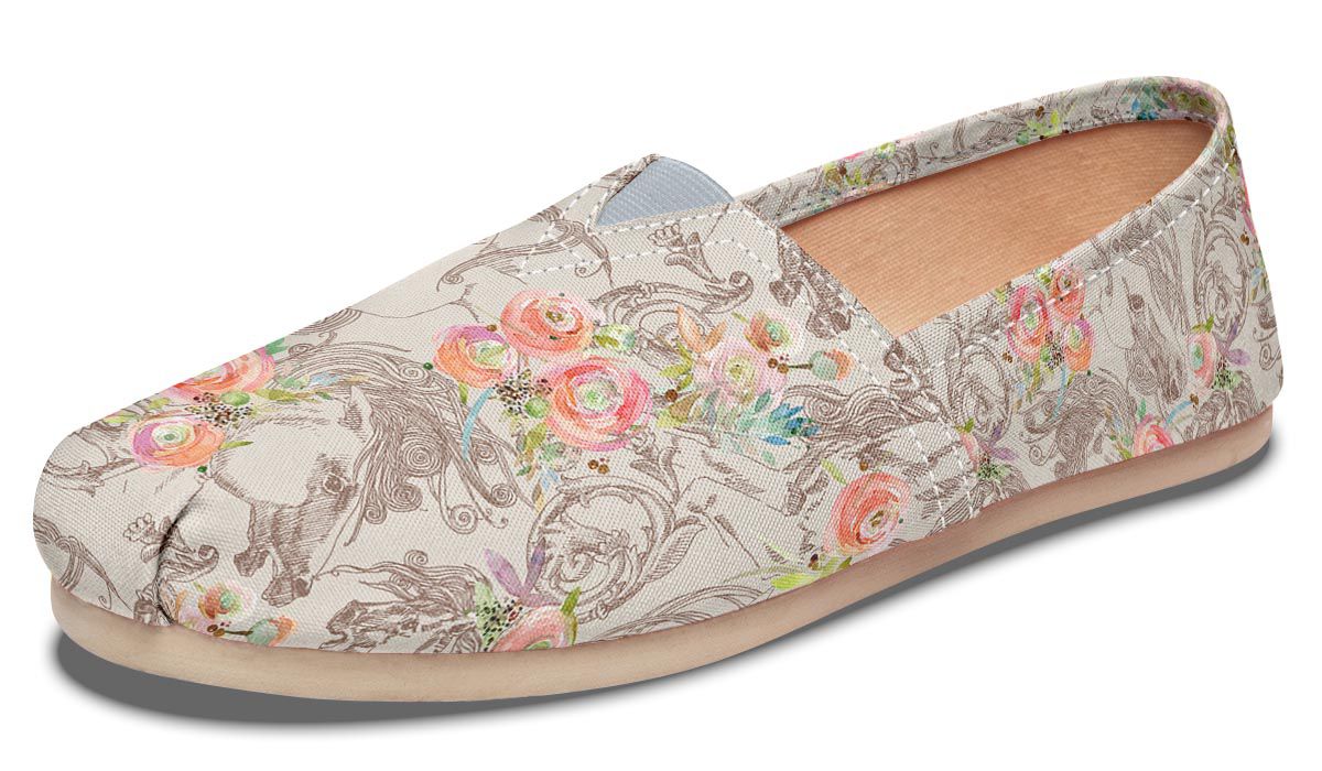 Floral Horse Casual Shoes