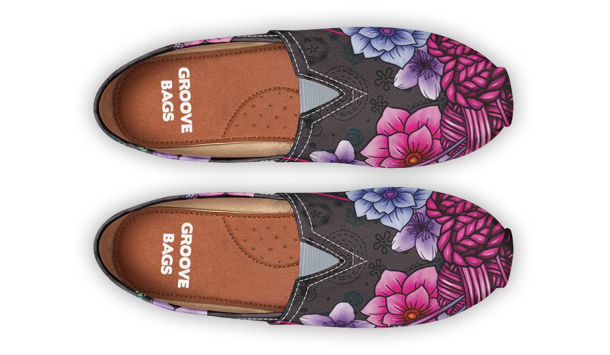 Floral Knitting Casual Shoes