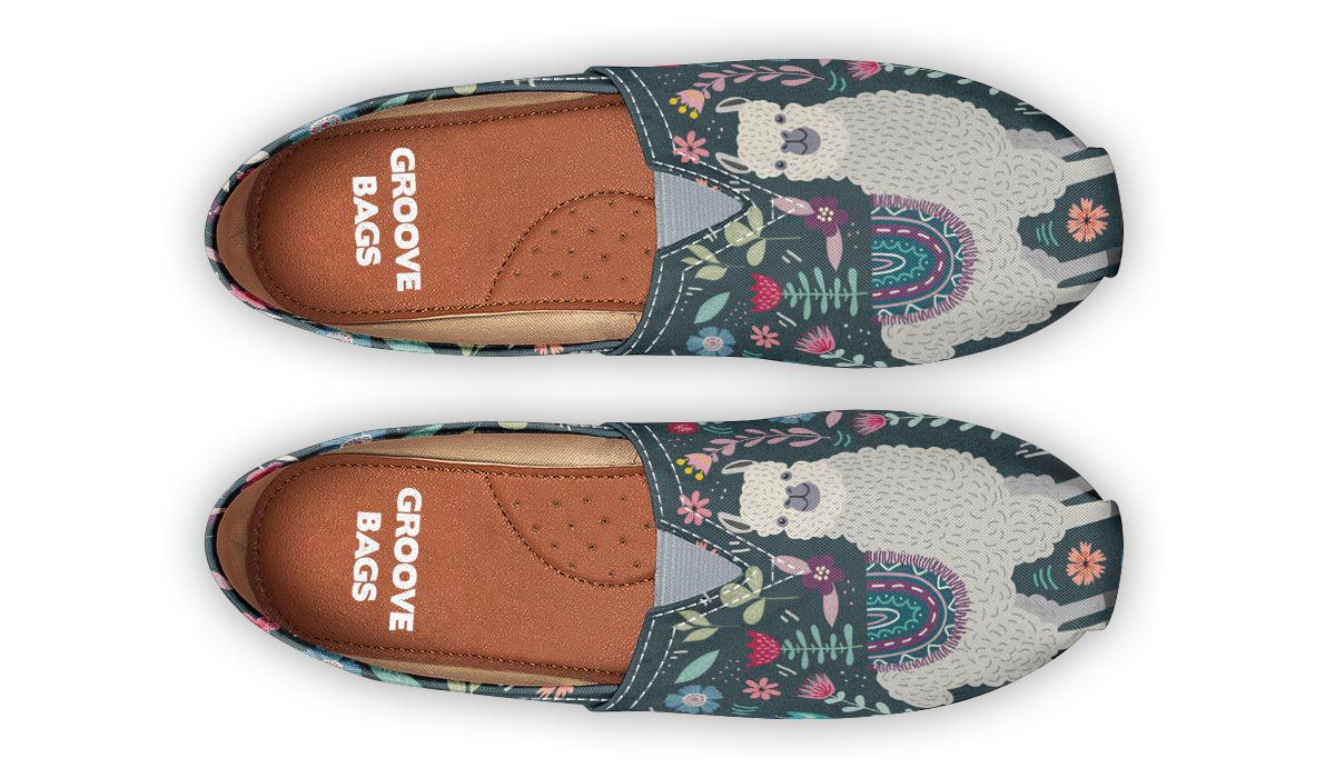 Groove Bags Women's Floral shops Llama Casual Shoes