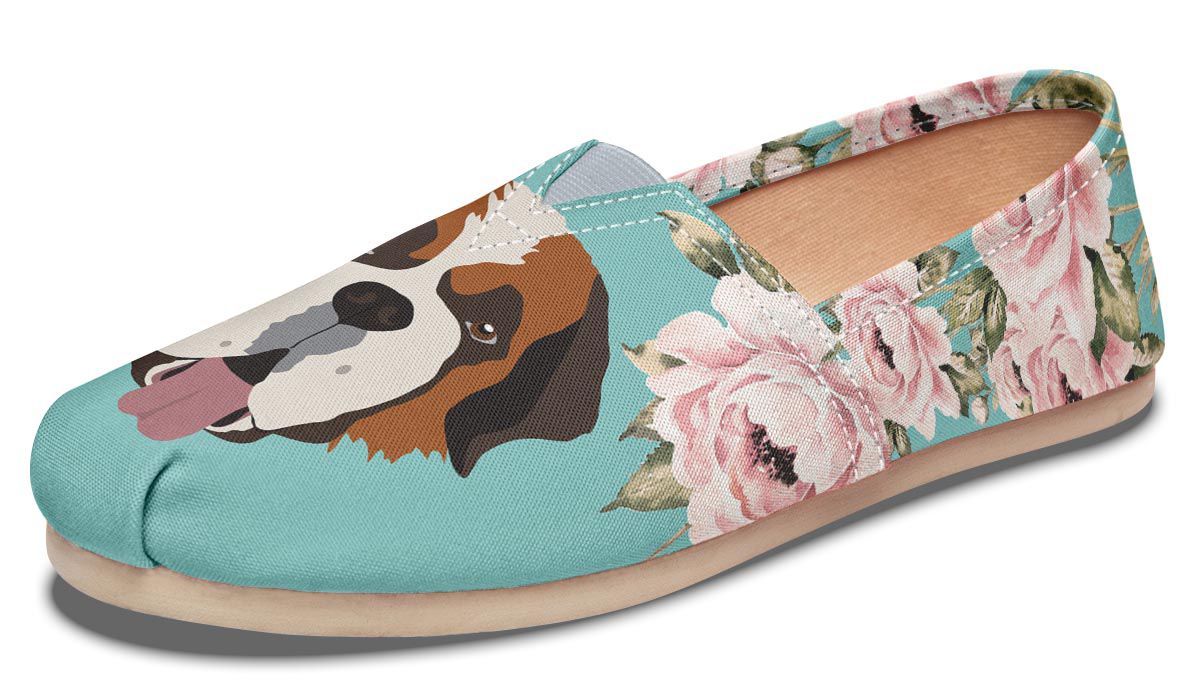 Floral Saint Bernard Casual Shoes