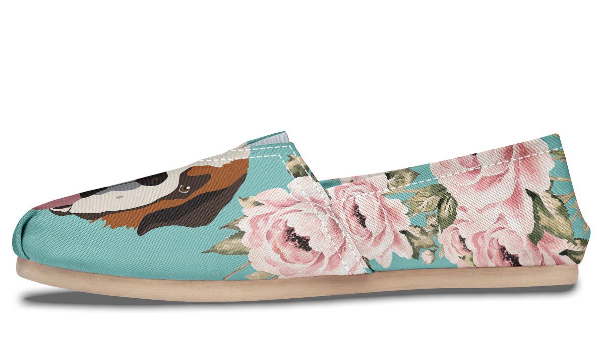 Floral Saint Bernard Casual Shoes
