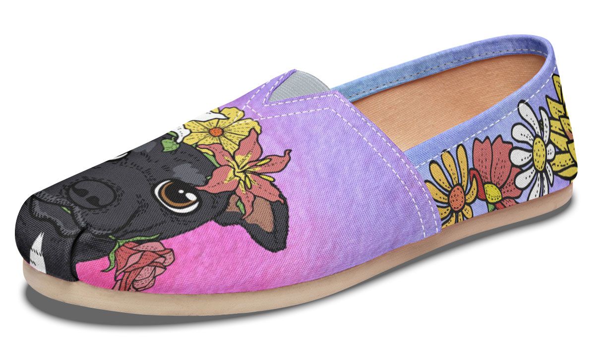 Fun Floral Grey Hound Casual Shoes