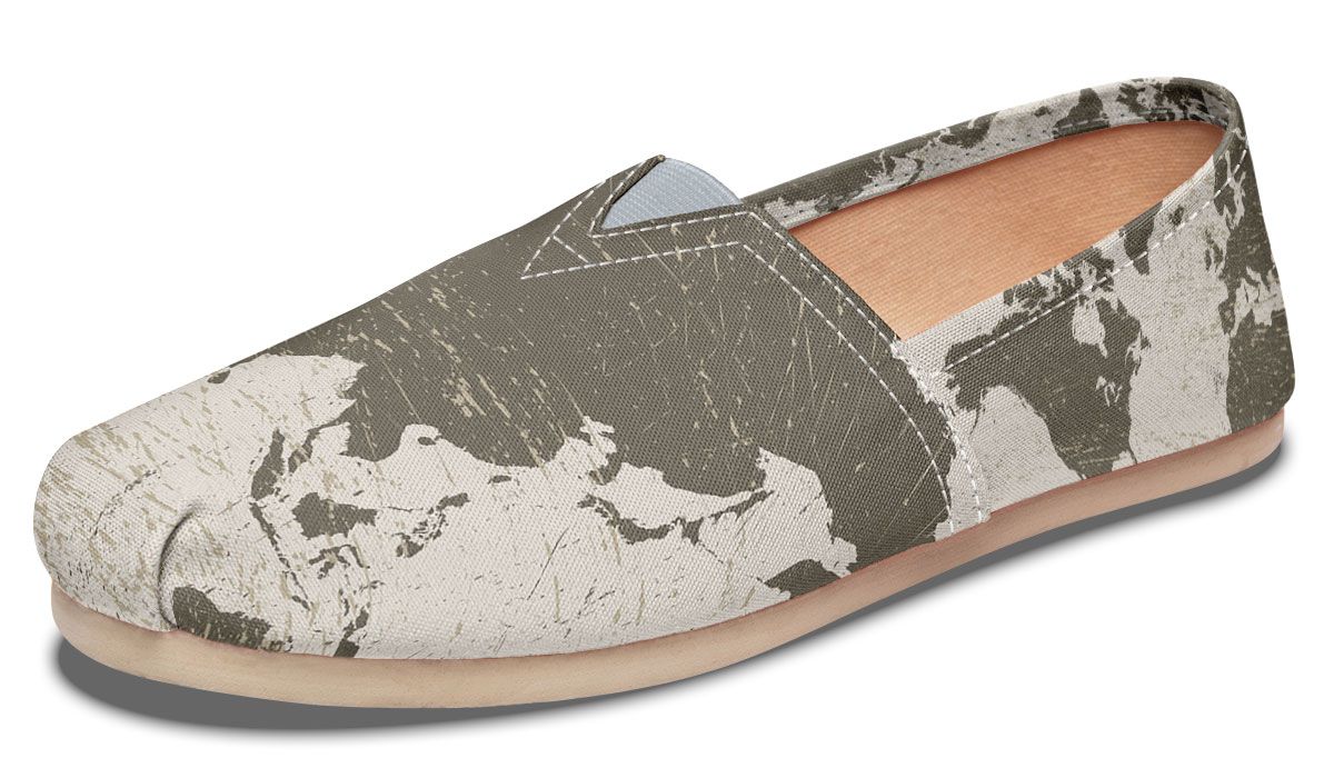 Geography Map Casual Shoes