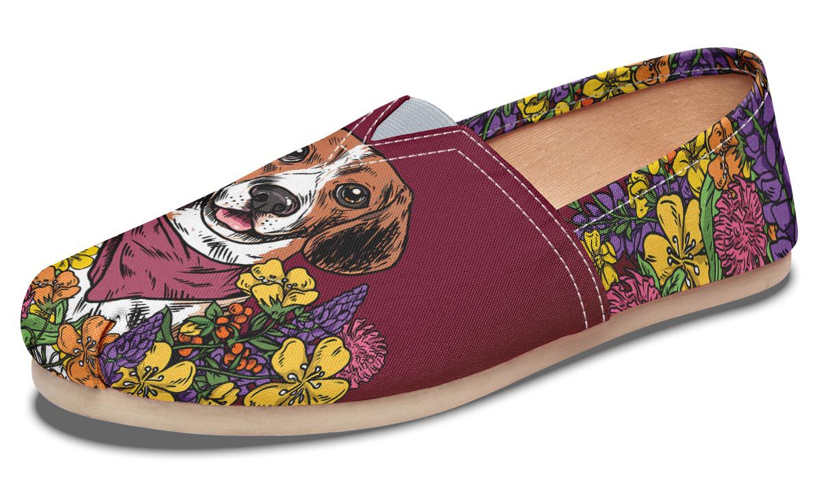 Illustrated Beagle Casual Shoes