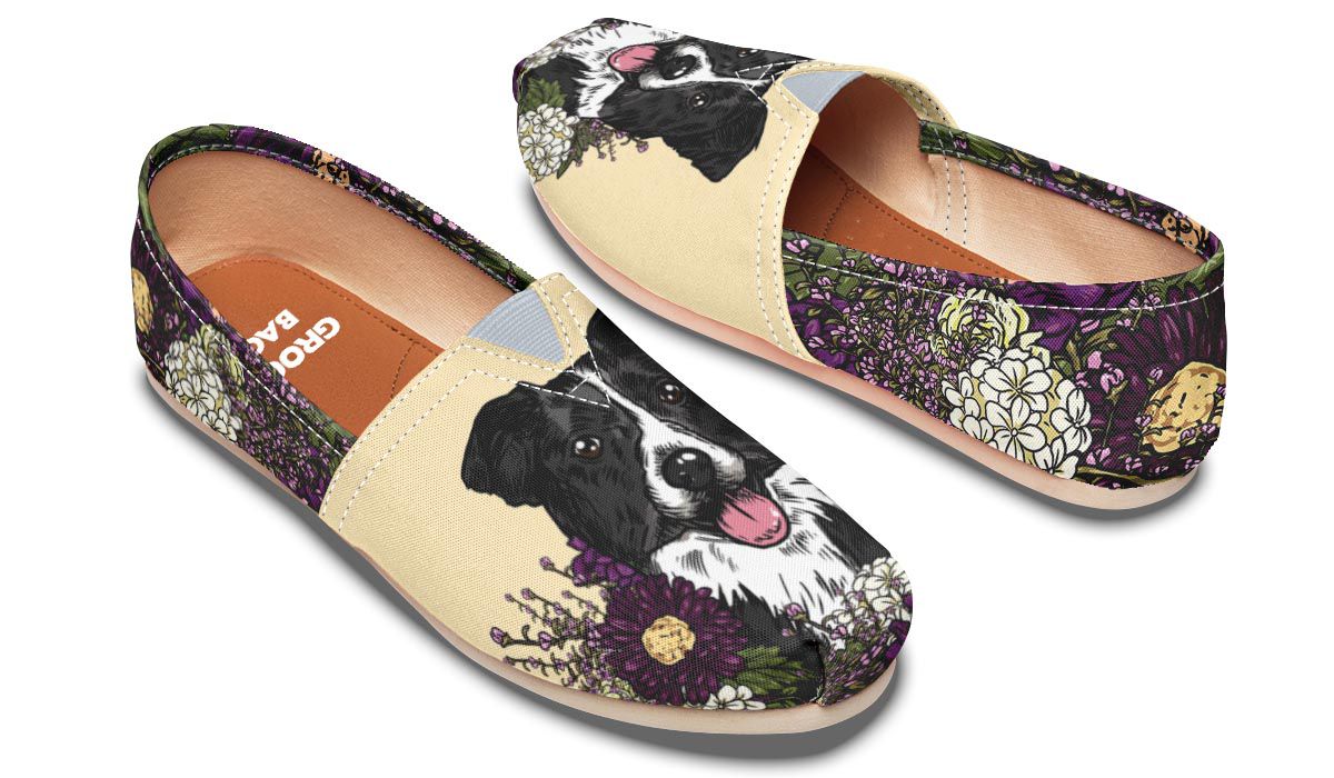 Illustrated Border Collie Casual Shoes