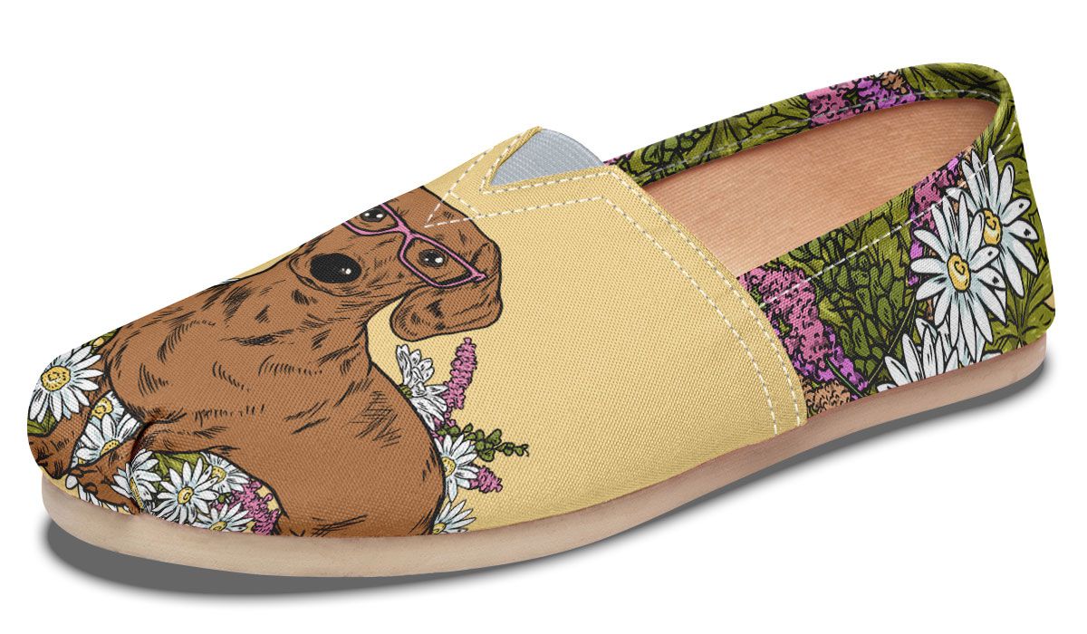 Illustrated Dachshund Casual Shoes