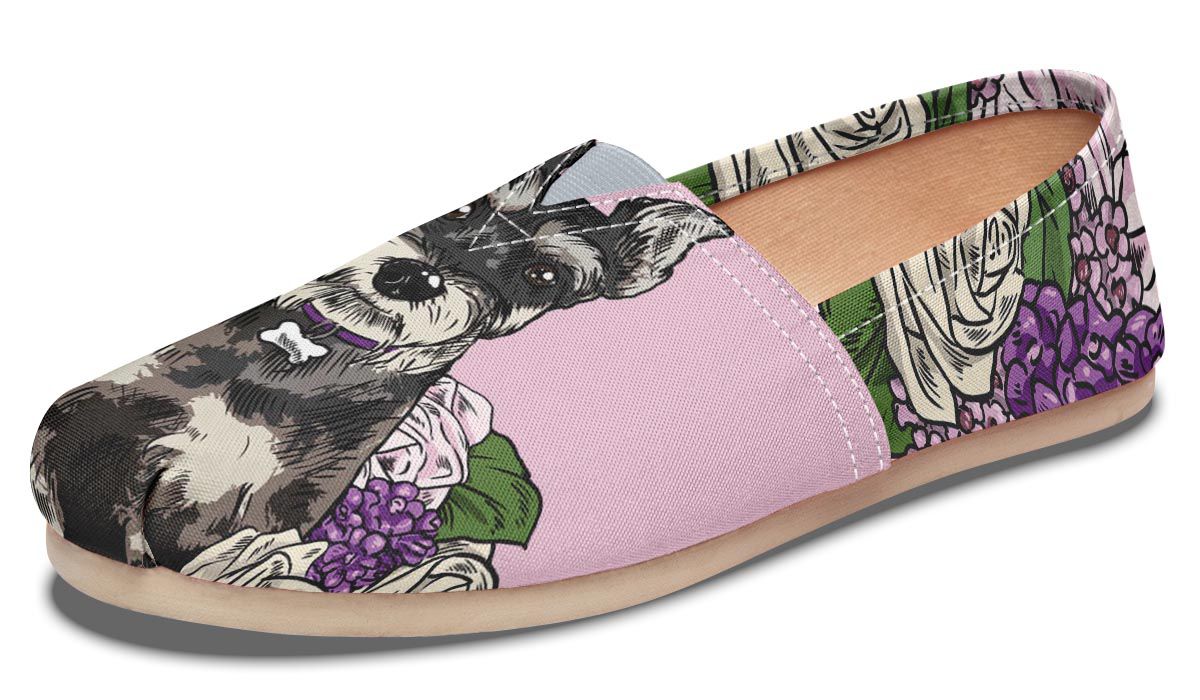 Illustrated Schnauzer Casual Shoes