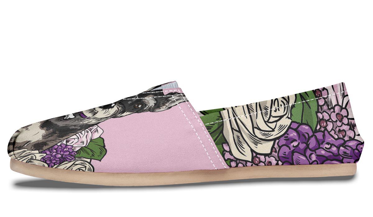 Illustrated Schnauzer Casual Shoes