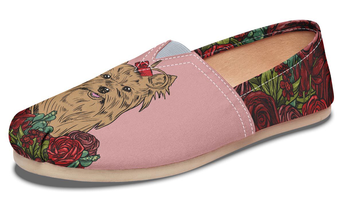 Illustrated Yorkie Terrier Casual Shoes