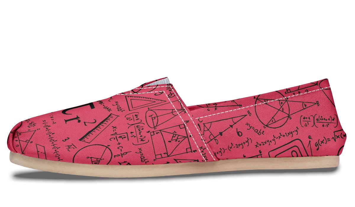 Math Red Casual Shoes