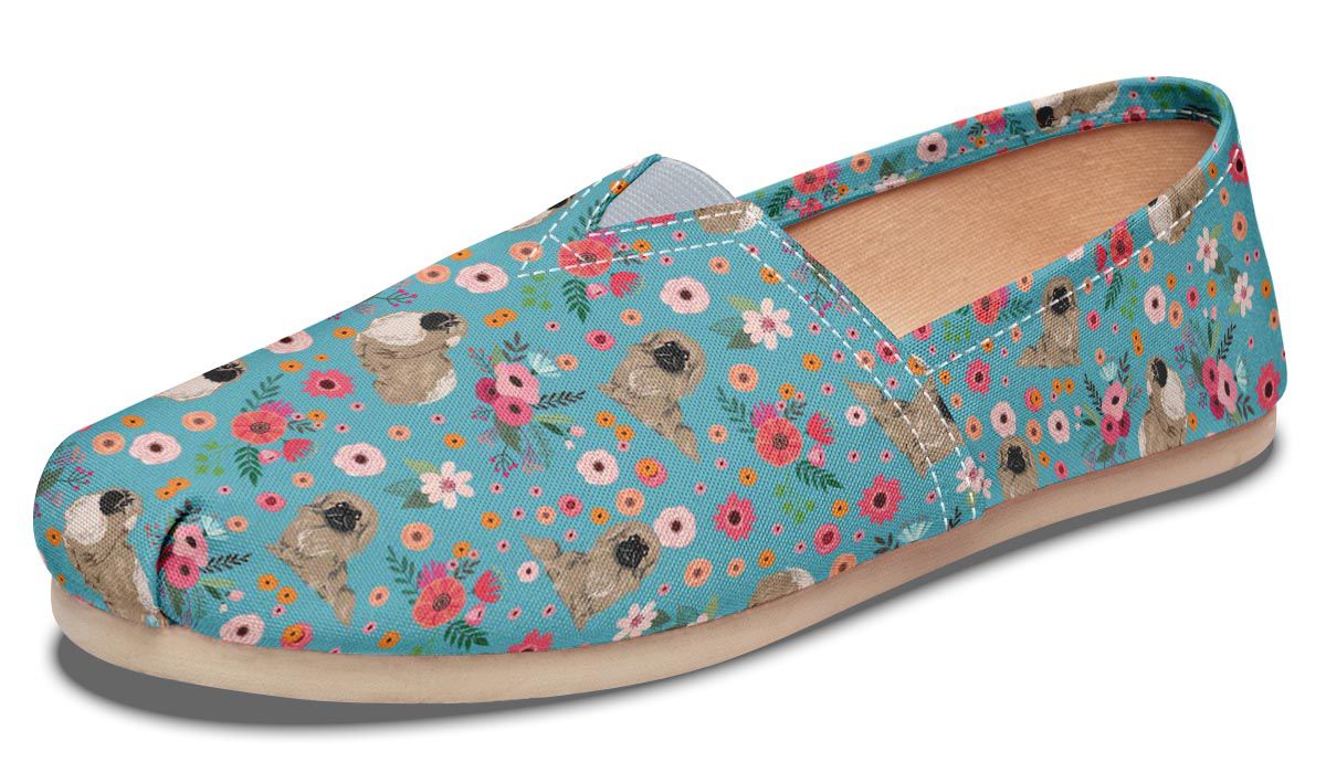 Pekingese Flower Casual Shoes